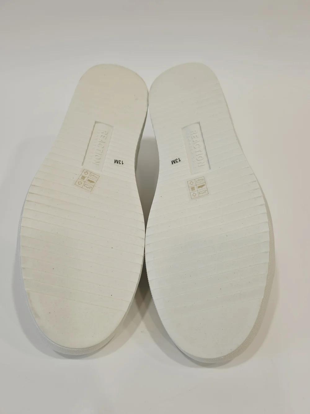 Reaction Kenneth Cole Javon Men's White Low-Top Leather Sneakers US Size 13